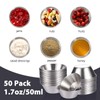 HOMEE 50 Pack Stainless Steel Condiment Sauce Cups, 1.7oz/50ml Reusable