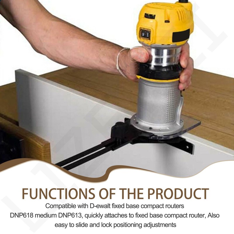 Router Edge Guide W/Router Sub Base for DE-WALT Fixed Base