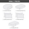 HEVUMYI King Size Comforter Set, 7 Pieces Reversible Bed in
