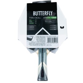 Butterfly® Timo Boll Vision 1000 Table Tennis Bat | Table Tennis Racket Bat TT Professional Competition Bat for Technically Advanced Players | ITTF Certified Pan Asia Coating | Grip Shape Concave