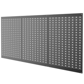 TORACK 3Pcs Metal Pegboard Panels for Garage Wall Utility Tools Pegboard Storage System for Workbench, Shop, Shed Modular Peg Board Organizer Board Kit(Pack of 3, Black)