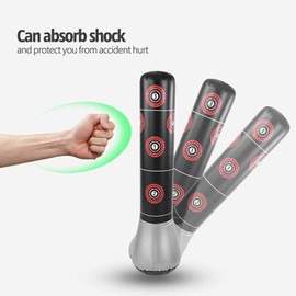 Punch Bag, Inflatable Freestanding Punch Bag, Freestanding Inflatable Standing Punch Bag for Training Karate, Taekwondo and Relieve Energy in Children