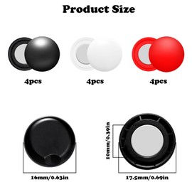 12Pcs Running Bib Clips Marathon Number Buckle Race Bib Securing Running Gear Fixing Fastener Clip Magnets Field Number Holder White Black Red for Runners Field Cycling Triathlon Supplies