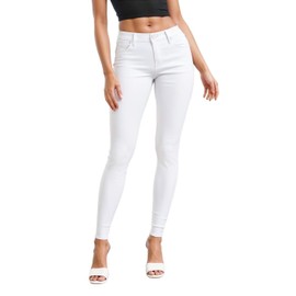 Hybrid & Company Womens Hyper Ultra Stretch Comfy Skinny Leg Work Casual Pants P44876SK White S Long