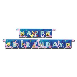 BeenSmile, Sponge Bob Party Garland Happy Birthday Decoration for Kids Kids Parties Celebrations Party Supplies Pack of 1