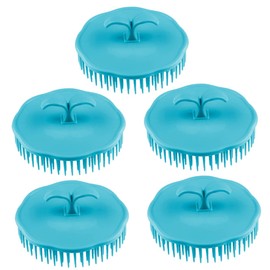 Baluue 5pcs Hair Scalp Brush Slick Shampoo Comb Round Massage Combs Hair Cleaning Brush Portable Scalp Massager Random Color