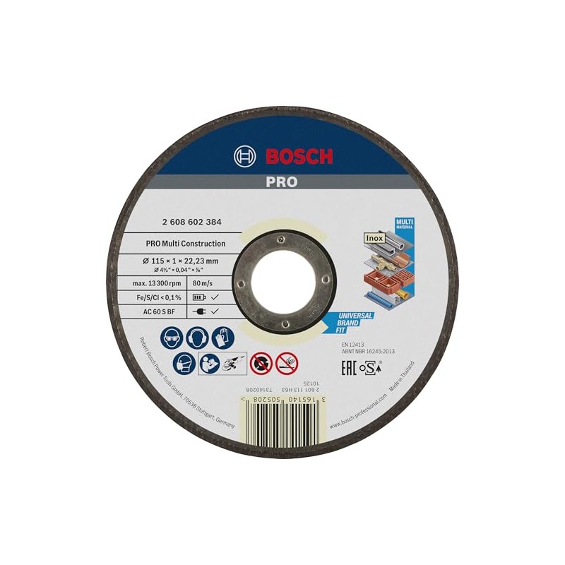 Bosch 2608602384 Rapido Multi-Construction Straight Cutting Disc
