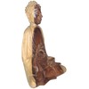 Brave Wings Hand Carved Wooden Decoration ~ Meditating Man 10.5cm