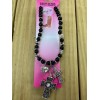 Blazin' Roxx Boot Bling Boot Bracelet Black Beads and Cross