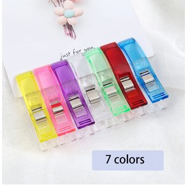 Large Sewing Clips,30 Pcs,Sewing Clips for Fabric,Jumbo Fabric Clips for Sewing and Quilting,Quilting Clips for Binding long,Sewing Accessories and Supplies(7 Colors)