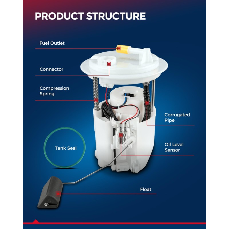 KAX FG1183 Electric Fuel Pump Module Assembly, Compatible with Infiniti