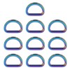 Pack of 10 D-rings, zinc alloy, reliable horseshoe shaped D-rings,
