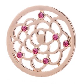 Morella Women's Necklace 70 cm Stainless Steel with Coin Pendant 33 mm, in Jewellery Bag, Stainless Steel