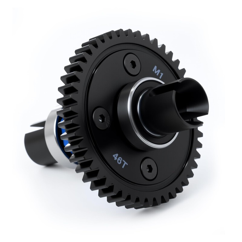 BENMAZ Metal 46T Spur Gear Assembled Center Diff Straight Shaft