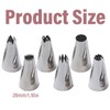 Pack of 6 Professional Icing Nozzles Large for Decorating Cakes,
