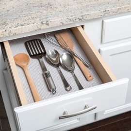 Duck 1344559 Select Grip Easy Non-Adhesive Shelf Liner 12-Inch x 20-Foot, White, 2 Rolls