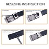 Barry.Wang Black Belt for Men Gold Designer Buckle Sliding Belt