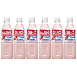 CALPICO Strawberry – Smooth, Creamy & Refreshing Non-Carbonated Beverage, Sweet and Tangy, Japanese Lactic Acid Drink, 16.9 Fl oz (Pack of 6)