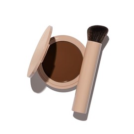No Makeup Makeup Base ligera de larga duración y dúo de brochas | Maquillaje líquido sin crueldad, sin fragancia, construible, a prueba de transferenc
