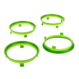 LST 4 x Centring Rings Distance Rings Light Green for Alloy Wheels Diameter 69.1 mm - Diameter 70.1 mm