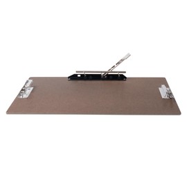 17x11 Clipboard Hardboard Panel Featuring 3 Clips Brown