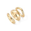 PAVOI 14K Yellow Gold Plated Stackable Rings Set for Women