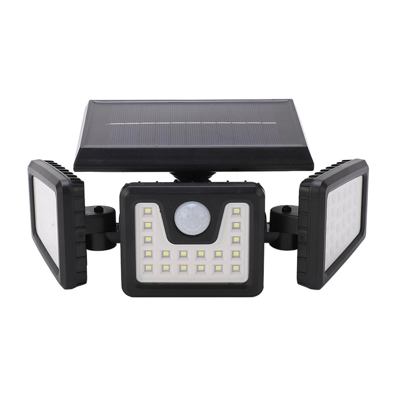 Outdoor Motion Sensor Light Solar Powered 3 Adjustable Heads IP65