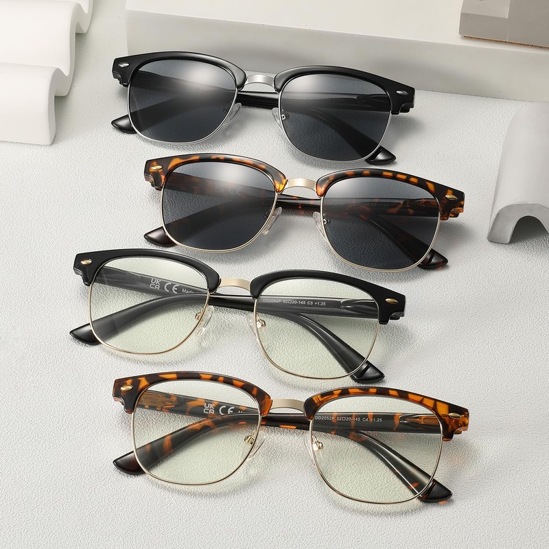 DONGDI Reading Glasses (4 MIX COLOUR, 1.5, Diopters)