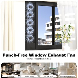 QJSZMEI Vertical Window Fan for Sliding Windows (45~50cm/17.8~19.7in)