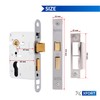 XFORT® Polished Chrome Euro Profile Sashlock 65mm, Euro Sash Lock
