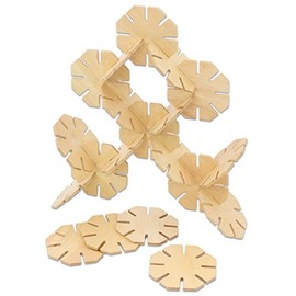 Polydron Kids Children Wooden Octoplay Educational Construction Set - Natural Wood - Creative Building Kit - Phthalate Free - 3+ Years - Pack of 20