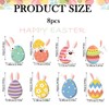 XZSKD Easter Tree Decorations, 8 Pcs Bunny Eggs Easter Decorations,