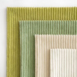 MIULEE Corduroy Pillow Covers Soft Soild Striped Throw Pillow Covers Set of 4 Decorative Square Cushion Cases Pillowcases for Sofa Bedroom Couch 18 x 18 Inch, Beige and Green