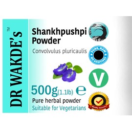 DR WAKDE'S Shankhpushpi Powder (Convolvulus pluricaulis) - 500g (1.1lb) | Pure, Raw & Dried Powder | Natural Aroma and Freshness | Fine Powder | Vegan | Premium Grade | Nothing Added, Nothing Removed
