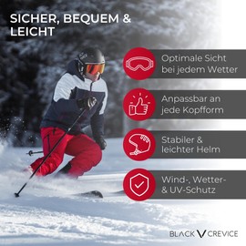 Black Crevice Silvretta Ski Helmet, black, m