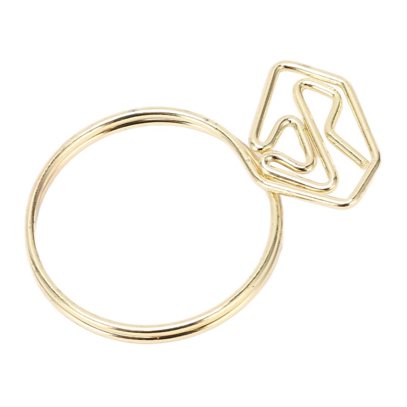 100Pcs Cute Paper Clips Ring Style Anti Slip Sturdy Electroplated
