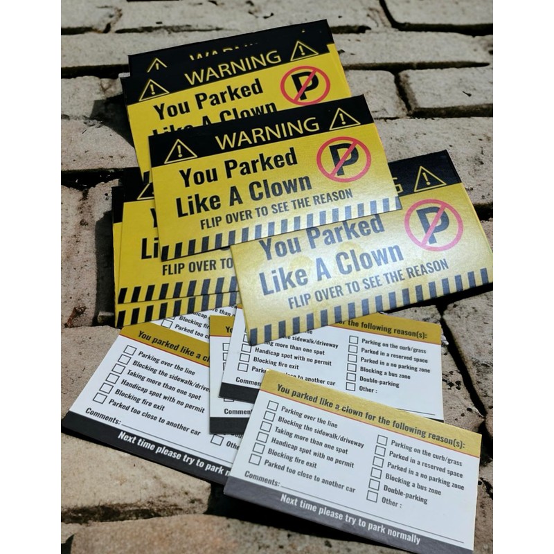 SHOPNOSIS Bad Parking Cards - You Parked Like an Idiot