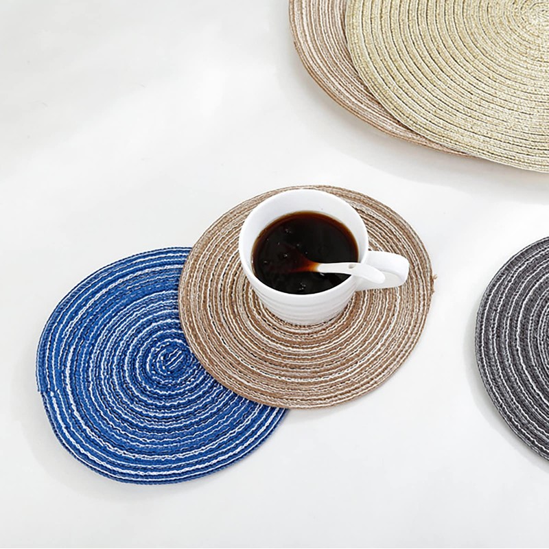 QUINTRA Placemats, Washable Woven Vinyl Placemats for Dining Table, Easy