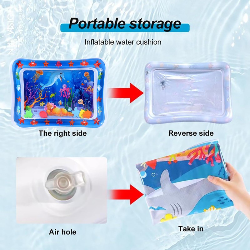 Vinuwu Water Play Mat Cat, Inflatable Water Mat for Cats,