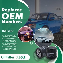 15208AA100 Oil Filter Fit for Subaru Forester Impreza Legacy WRX STI