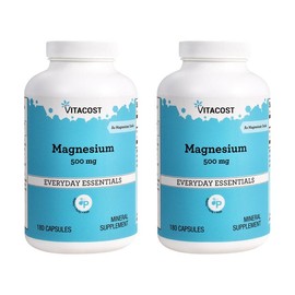 Vitacost Magnesium 비타코스트 마그네슘 500mg 180캡슐 2개 Vitacost Magnesium 500mg 180 Capsules x 2