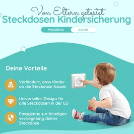 Child Safety Socket - Pack of 20 Socket Protectors, Child Lock for Baby and Children, Easy Socket Protection without Gluing, Safe Socket Protection - Your Child Protection Socket