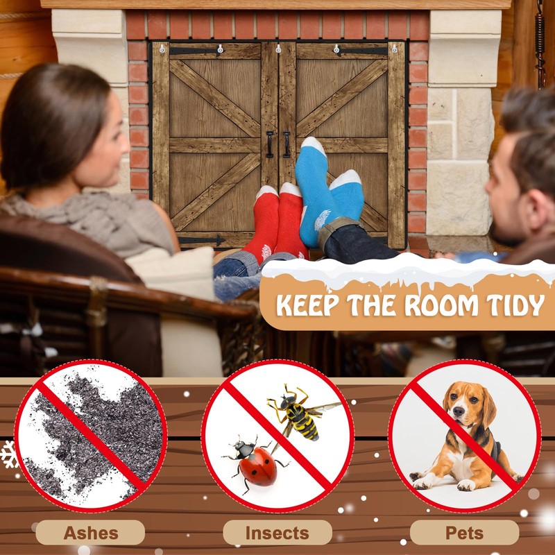 Maasechs Fireplace Cover for Inside, 39 x 32 Inch Fireplace