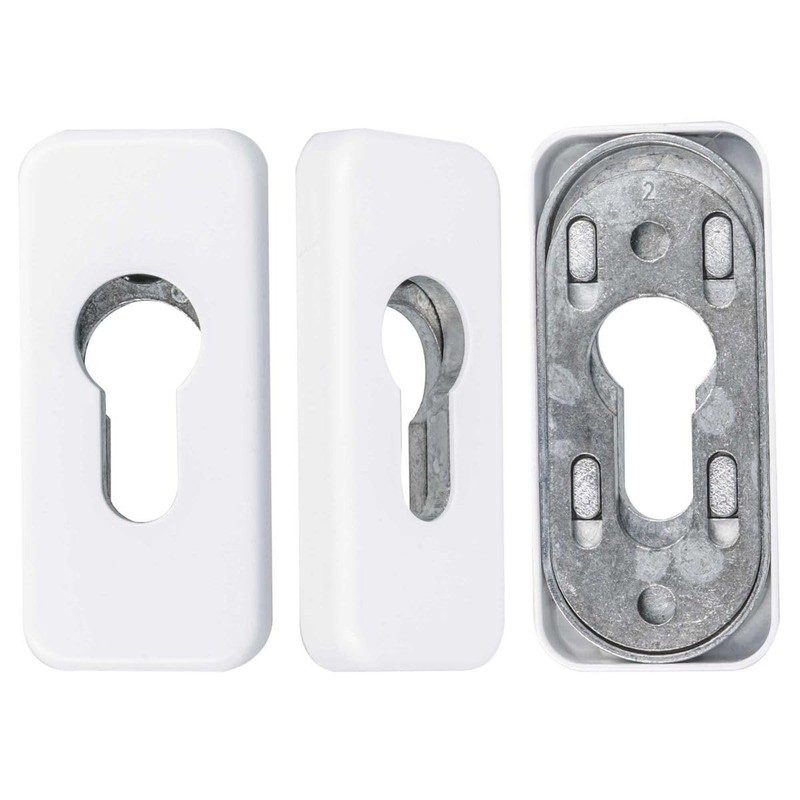 Premium Cylinder Protective Rosettes Rosettes Locking Cylinder Colour: Black RAL