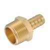 sourcing map 4pcs Brass Barbed Fitting 3/4" NPT Male to