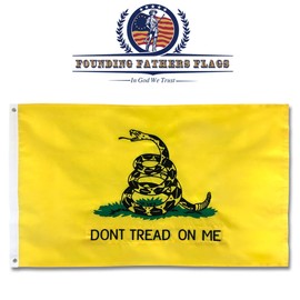 Founding Fathers Flags Oxford Poly Embroidered Gadsden Flag - 3x5' American Heritage Edition