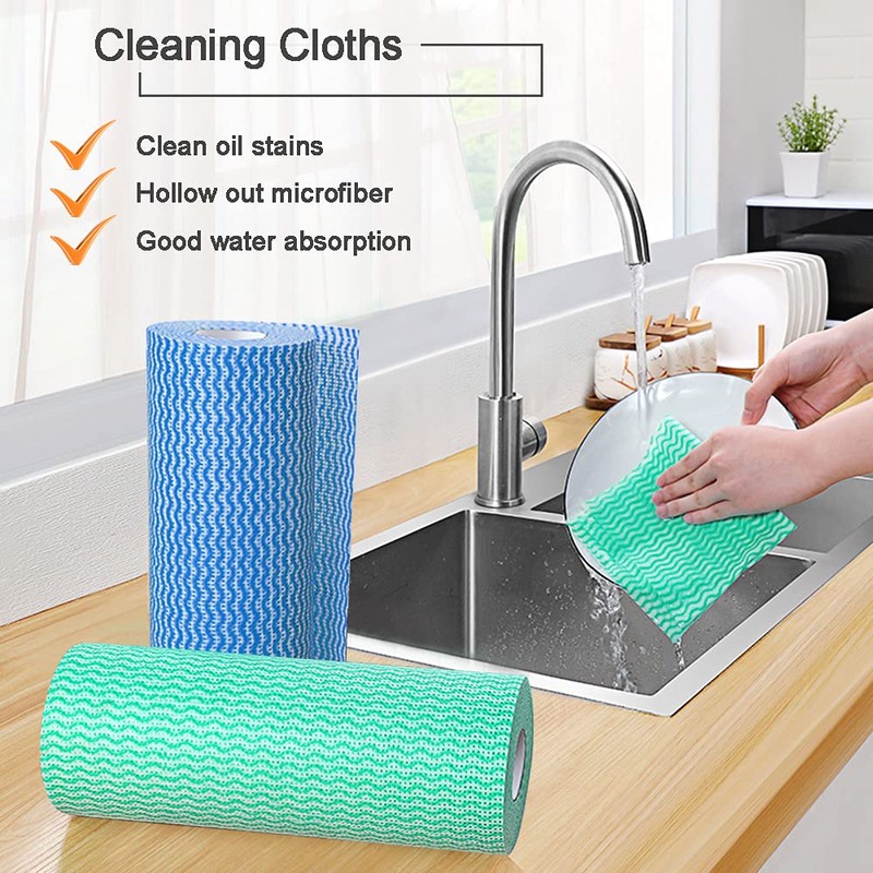 Cleaning Cloths, 3 Rolls of Tearable e Cloth, Kitchen Towel,