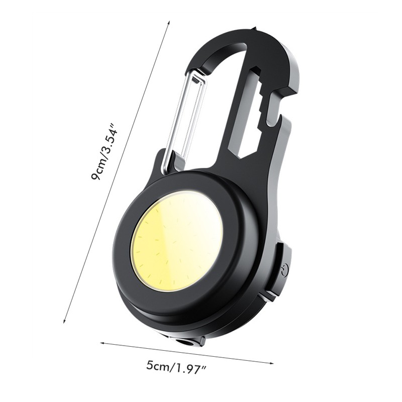 COB Mini Flashlight Bright Portable Rechargeable Keychain Flashlight with Bracket