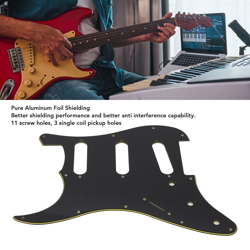 Guitar Pickguard Scratch Plate 11 Holes Left Handed Electric Guitar