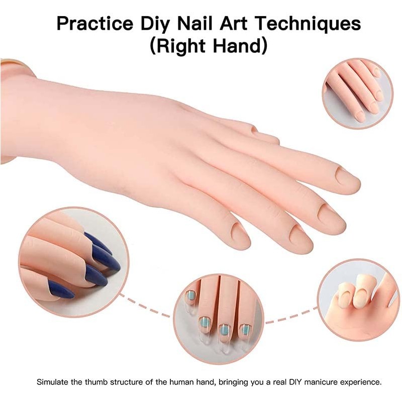 Practice Model Hand Nail Art Trainer Hand Fake Hand for